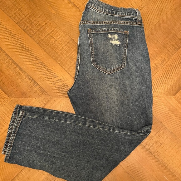 Old Navy Boyfriend Straight Jeans Dark Wash Sz 8S - Picture 1 of 5